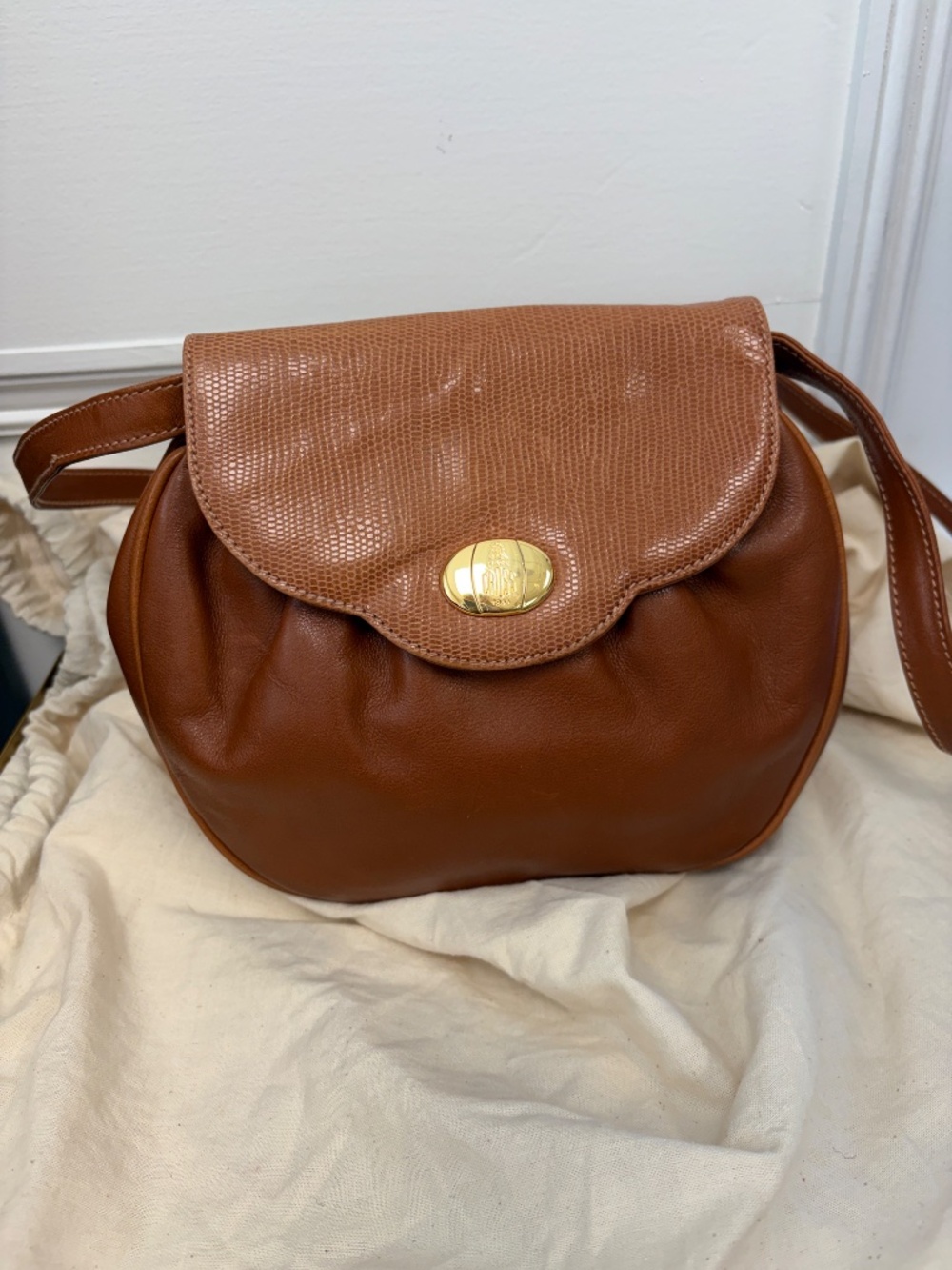 MARK CROSS SNAKESKIN LEATHER CROSSBODY BAG PURSE